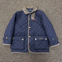 110 ポロ キッズ キルティング アウター 110サイズ ネイビー ジャケット