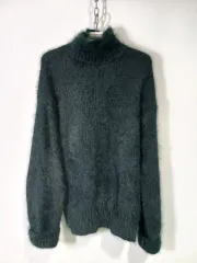 モヘア タートルネック ニット DARK GREEN