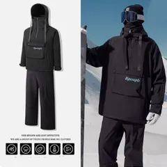 スキーウェア スノーボードウェア 上下セット 2点セット メンズ レディース スキーパンツ パンツ 裏起毛 厚手 ブラック パープル 撥水加工 防水 防風 防寒 保温 暖かい