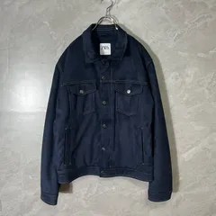 ZARA ザラ ネイビー スエード 風 ジャケット ブルゾン L