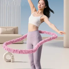 フラフープ ダイエット フィットネス 折りたたみ式 ポータブル 軽量 ソフト 柔らかい 静音 大人用 ウエスト ストライン訓練 お腹 有酸素運動 脂肪燃焼 シェイプアップ 1.5kg 重い 室内 公園用 リング