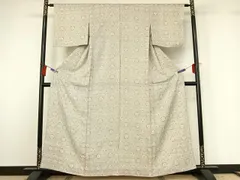 平和屋着物▽上質な小紋　単衣　作家物　紬地　墨流し文様　正絹　逸品　AABC3981fy 平和屋着物▽上質な小紋 単衣 作家物 紬地 墨流し文様 正絹 逸品