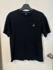 T052 カンゴール ミニロゴ バックプリンティング ブラック 半袖 Tシャツ