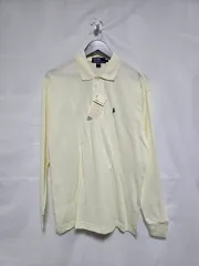 新品) ポロ ラルフローレン メッシュ 季節の変わり目 ポロシャツ アイボリー メンズ105 0105