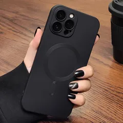 iPhoneケース シンプル マグセーフ 薄型 軽量 MagSafe充電対応 マット カメラ保護