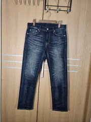 ユニクロ スリムフィット ウォッシュ デニムパンツ/30