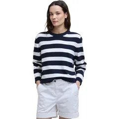 バブアー レディース アウター ニット・セーター ニット Barbour Bronya Knitted Jumper Womens Navy ネイビーのサムネイル