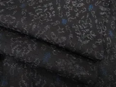 平和屋着物▽結城ちぢみ　単衣　花菱文　正絹　逸品　AABG9297ck