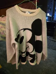 ミッキーマウス キャラクター ニット セーター アイボリー