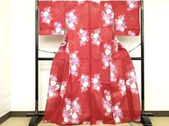 浴衣単品Мサイズやさい柄野菜白菜えんどう豆蕪珍しい柄京都きもの町 