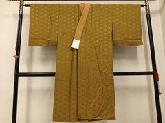 米沢琉球紬】正絹 アンサンブル 着物＆羽織 伝統工芸 米琉 幾何学模様 