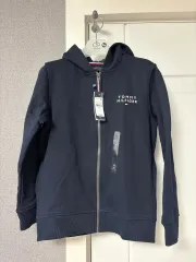 トミーヒルフィガー キッズ フーディー ジップアップ M (8-10) 新品