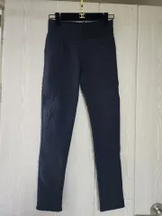 ブラック ストレッチ 밴딩 起毛パンツ