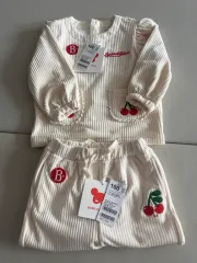 ベベデピノ さくらんぼ ベロア セットアップ 100