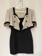 (新品) メイビンス バイカラー クロップド ジャケット+ツイード ミニ ONE PIECE セット