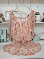 リズリサ フラワー シフォン チュニック ONE PIECE ヒョンウォン