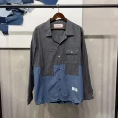 (オーバーサイズ) ラギッドハウス カジュアル ストリート バイカラー シャツ