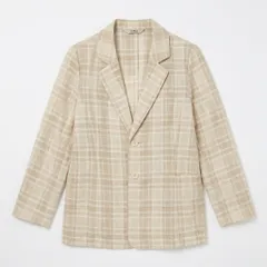 [C-1] チェック柄テーラードジャケット 春夏 薄手