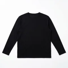 [C-3] 【古着】シンプル黒長袖カットソー 無地