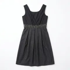 [C-5] ブラックドレス ウエスト装飾 背中編み上げ