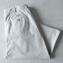 ■古着 POLO JEANS ポロジーンズ RALPH LAUREN ラルフローレン ポロチノ ツイルパンツ 2タック グレージュ 実寸W38L30【L5838】
