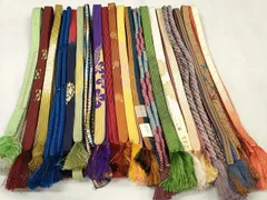 平和屋着物●和装小物　帯締め20本セット　手組紐　高麗組　冠組　鴨川組　金糸　逸品　DABC1051zzz