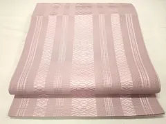 平和屋着物＊夏物　本場筑前博多織　八寸名古屋帯　紗献上　鴇色　正絹　逸品　DABC8538cm