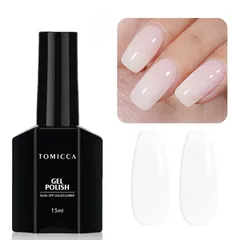 【人気商品】乳白色 単色 ホワイト 透明感ある シアーカラージェル 15ml UV/LED対応 ジェルネイル 初心者＆プロ適用 ポリッシュタイプ TOMICCA セルフネイル