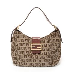 FENDI フェンディ ショルダーバッグ マンマ ズッキーノ キャンバス【中古】