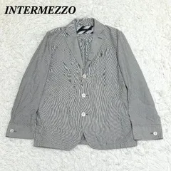 INTERMEZZO インターメッツォ 麻混ジャケット M グレーのサムネイル