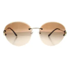 ブルガリ BVLGARI サングラス 眼鏡 アイウェア リムレス 茶 ブラウン 6091-B 278/13 /KU