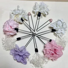 プリザーブドフラワー　ラプンツェル風髪飾り11本セット　ウェディング　成人式　卒業式