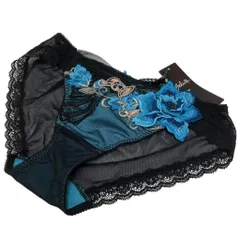 ワコール サルート ショーツ L ブラック×ブルー