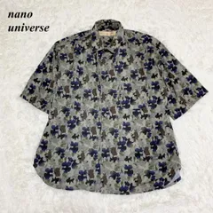 nano universe 半袖シャツ 迷彩 M カーキ