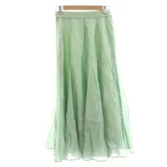 ナチュラルビューティーベーシック NATURAL BEAUTY BASIC フレアスカート ロング シフォン M エメラルドグリーン /NS