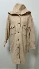 Thursday Island チェック フード ロング コート