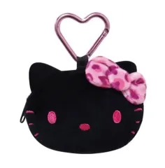 Sanrio HELLO KITTY ブラック レオパード柄 コインケース ハート カラビナ Hello Kitty
