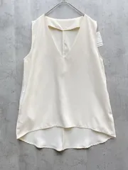 新品 La-gemme ラジエム lsse203-347 Vネック ノースリーブ カットソー sizeM/白 ■◆レディース