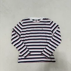 M TOMMY JEANS トミー ジーンズ レディース コットン ストライプ 長袖 Tシャツ 0105