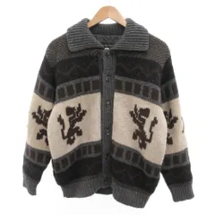 ザ スコッチ ハウス The Scotch House カウチンニット セーター カーディガン ウール M グレー /JS ■GY66のサムネイル