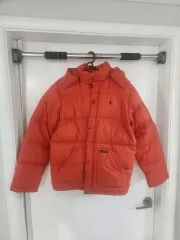 ポロラルフローレン オレンジ ダウン アウター