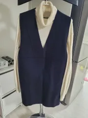 レディース ベスト ロング ネイビー BEST (未使用