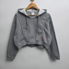 S NIKE クロップド グレー フーディー