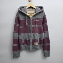 M ホリスター ストライプ フード ジップアップ