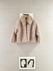 フリース ベージュファージャケット