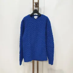 (JJ28854) メンズ ウール混 ケーブル ニット 100