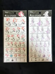 まとめ) ディズニー プリンセス アリエル ラプンツェル ステッカー