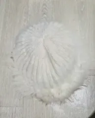 白 リバーシブル ニット帽