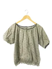 イエナ IENA ブラウス プルオーバー 半袖 花柄 黒 /KZ