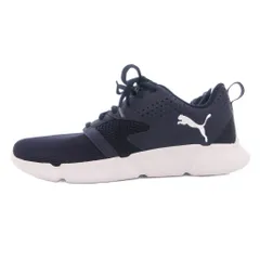 プーマ PUMA SOFTFOAM 美品 スニーカー シューズ 27cm ロゴ ローカット 紺 ネイビー /AE ■GY12